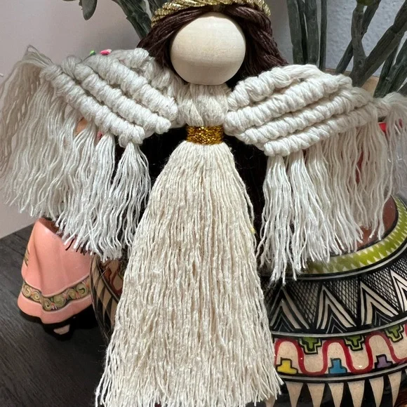 Macrame Angel, Christmas Ornament - Picture 3 of 6